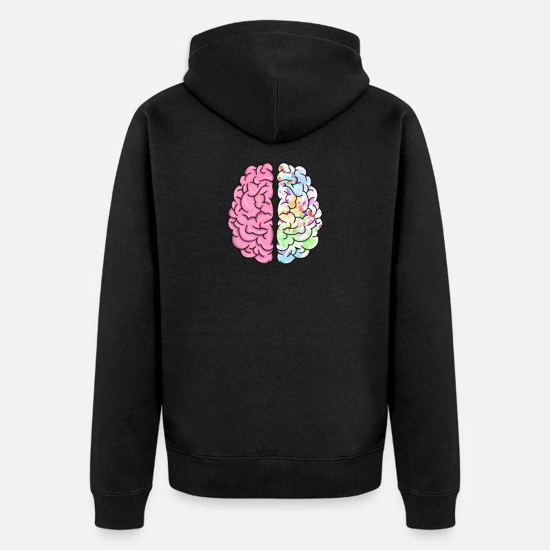 CERVEAU CRÉATIF - Veste à capuche bio Premium Unisexe - noir
