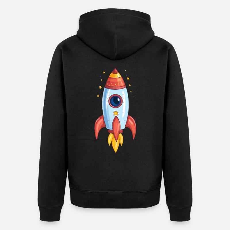 Fusée - Veste à capuche bio Premium Unisexe - noir