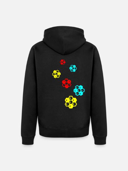 Beekeeper symbol - Unisex Premium Organic Zip Hoodie - black