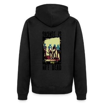 Grunge is not Dead - Unisex Premium Organic Zip Hoodie - black - Back - Nico (187cm)