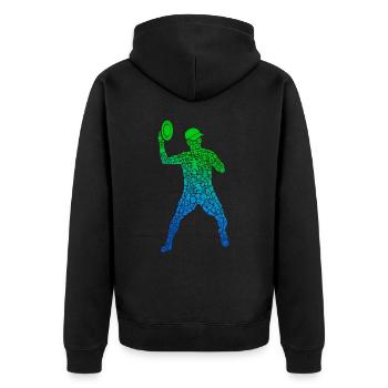 Disc Golf Sport Disc Golf Disc Boys Disc Golfer - Unisex Premium Organic Zip Hoodie - black - Back - Nico (187cm)