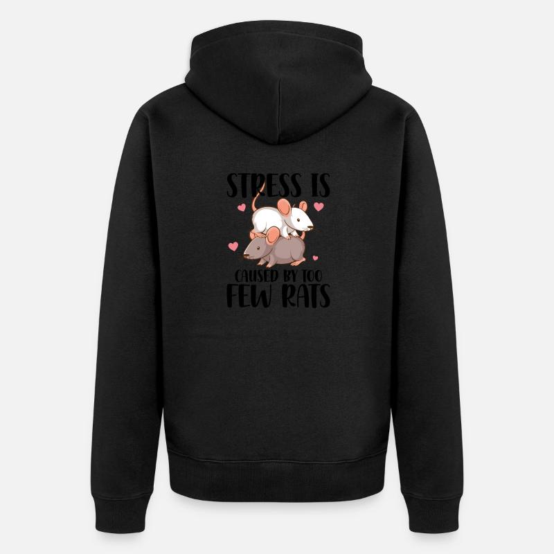 Rats - Veste à capuche bio Premium Unisexe - noir
