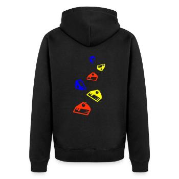 Cake cheesecake icon - Unisex Premium Organic Zip Hoodie - black - Back - Nico (187cm)