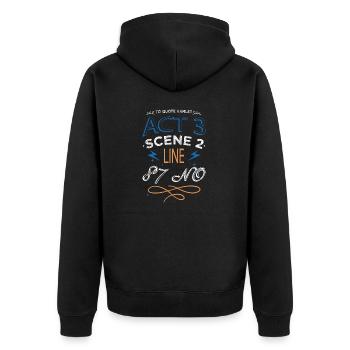 book dragon i love books book quotes - Unisex Premium Organic Zip Hoodie - black - Back - Nico (187cm)