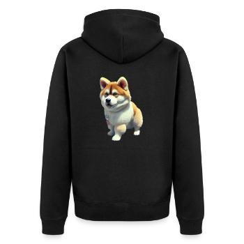 Akita Chien - Akita - Veste à capuche bio Premium Unisexe - noir - Dos - Nico (187cm)