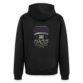 citation article écriture scolaire livre amoureux littéraire - Veste à capuche bio Premium Unisexe - noir - Dos - Nico (187cm)