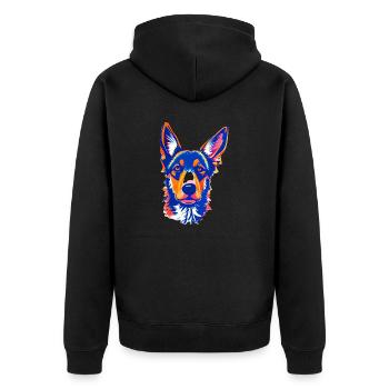 German Shepherd Dog Dog Owner Dogs Dog Dog Owner - Unisex Premium Organic Zip Hoodie - black - Back - Nico (187cm)