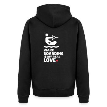 J’adore le wakeboard - Veste à capuche bio Premium Unisexe - noir - Dos - Nico (187cm)