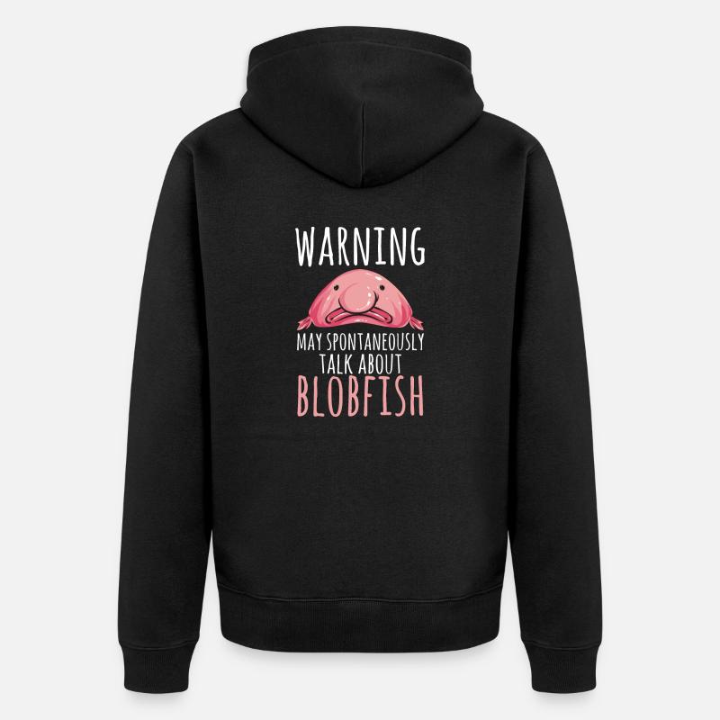 Blobfisch - Unisex Premium Bio Zip Hoodie - Schwarz