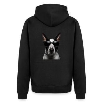 Bull Terrier Cool - Bull Terrier Chien - Veste à capuche bio Premium Unisexe - noir - Dos - Nico (187cm)