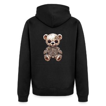 Ours en peluche / Peluche / Animal en peluche / Idée cadeau - Veste à capuche bio Premium Unisexe - noir - Dos - Nico (187cm)