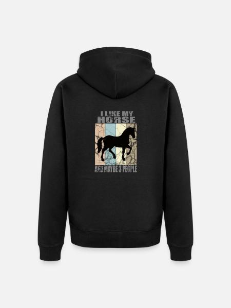 L’amour du cheval - Veste à capuche bio Premium Unisexe - noir