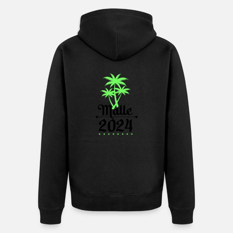 Malle 2024 Palmiers - Veste à capuche bio Premium Unisexe - noir