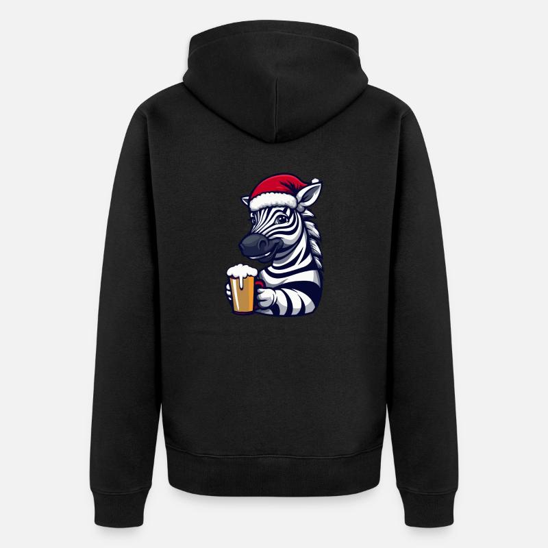 Bière de Noël Zebra - Veste à capuche bio Premium Unisexe - noir