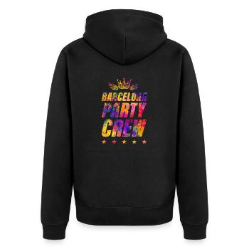 Équipe de fête de Barcelone - Veste à capuche bio Premium Unisexe - noir - Dos - Nico (187cm)