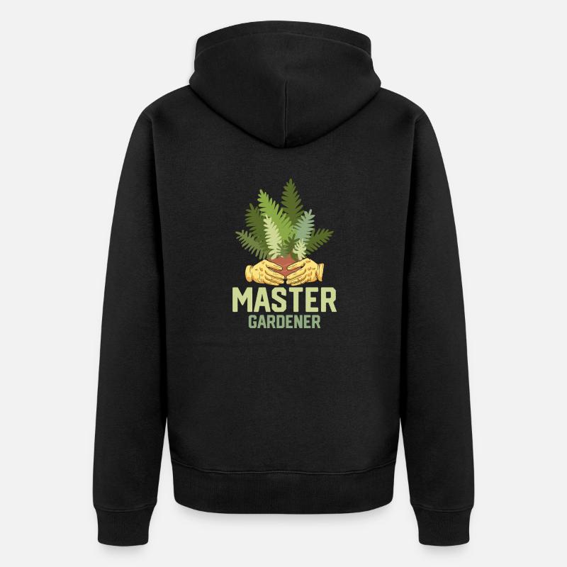 Maître Jardinier Jardinage Botanique - Veste à capuche bio Premium Unisexe - noir