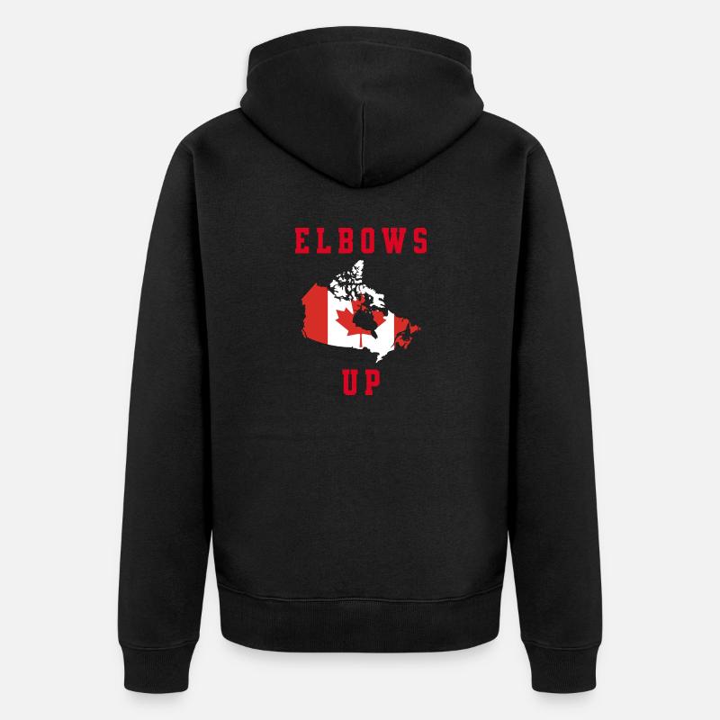 Coudes vers le haut - Veste à capuche bio Premium Unisexe - noir