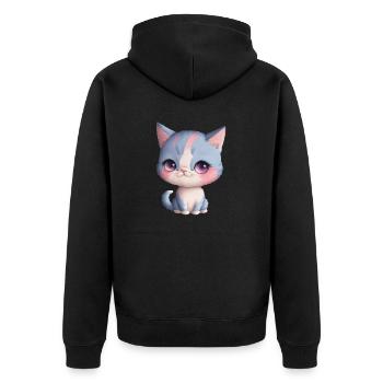 Chat - Veste à capuche bio Premium Unisexe - noir - Dos - Nico (187cm)