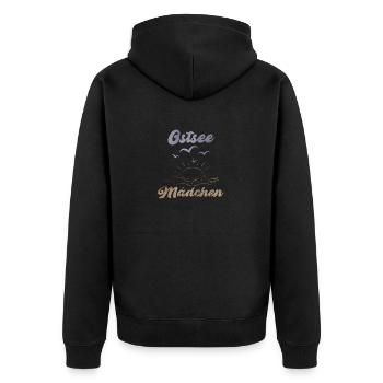 Ostsee Mädchen Ostseeküste Ferien am Meer - Unisex Premium Bio Zip Hoodie - Schwarz - Hinten - Nico (187cm)