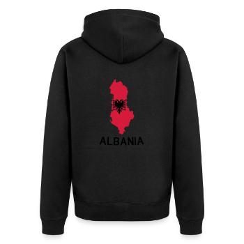 Albanie - Veste à capuche bio Premium Unisexe - noir - Dos - Nico (187cm)
