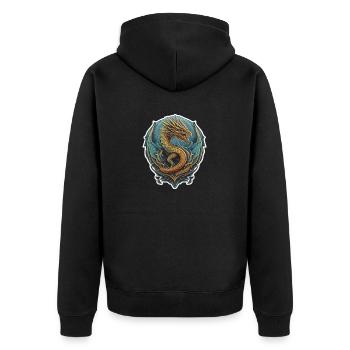 Dragon - Veste à capuche bio Premium Unisexe - noir - Dos - Nico (187cm)