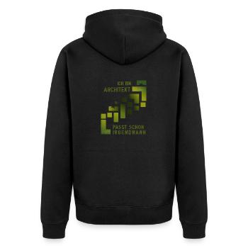 Architecte - Veste à capuche bio Premium Unisexe - noir - Dos - Nico (187cm)