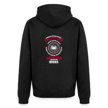 Krebs Sternzeichen Horoskop Geschenk - Unisex Premium Bio Zip Hoodie - Schwarz - Hinten - Nico (187cm)