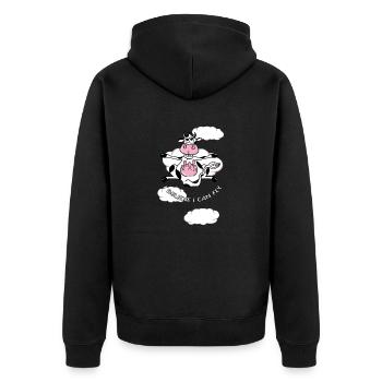 i believe i can fly - Veste à capuche bio Premium Unisexe - noir - Dos - Nico (187cm)