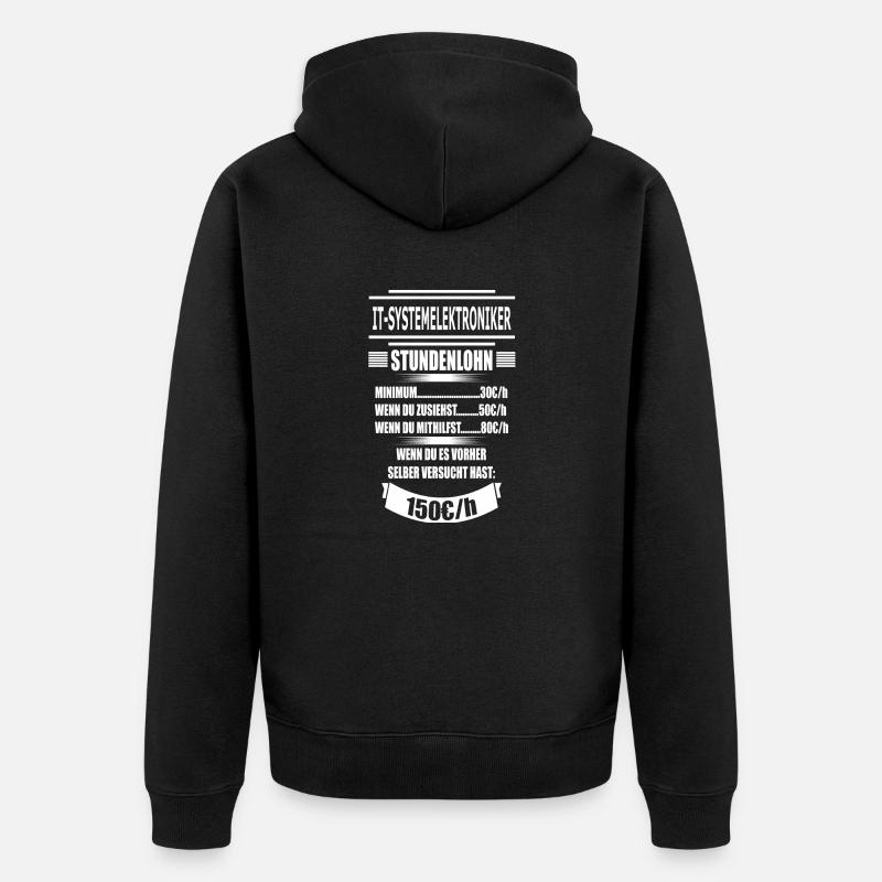 IT-SYSTEMELEKTRONIKER - Unisex Premium Bio Zip Hoodie - Schwarz