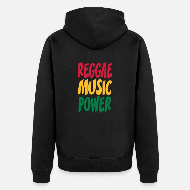 rasta Musikleistung - Unisex Premium Bio Zip Hoodie - Schwarz