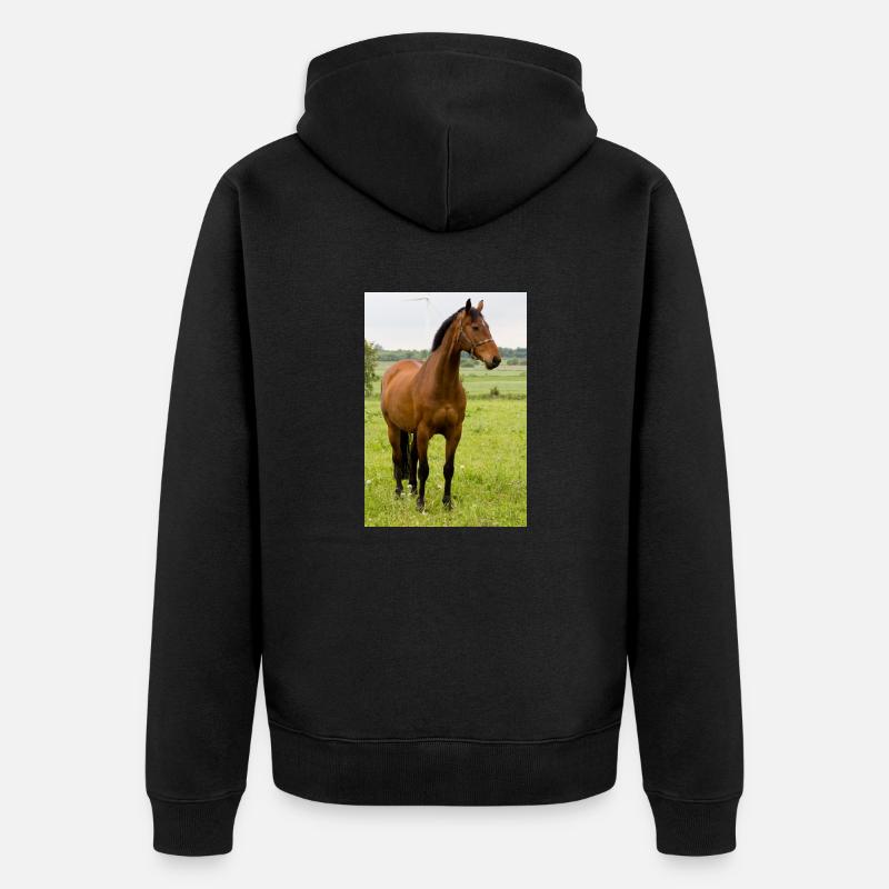 Cheval. Cheval. - Veste à capuche bio Premium Unisexe - noir