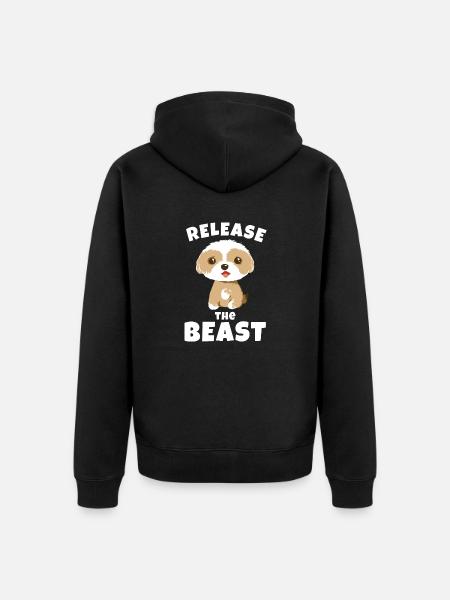 Unleash the Beast - Unisex Premium Organic Zip Hoodie - black