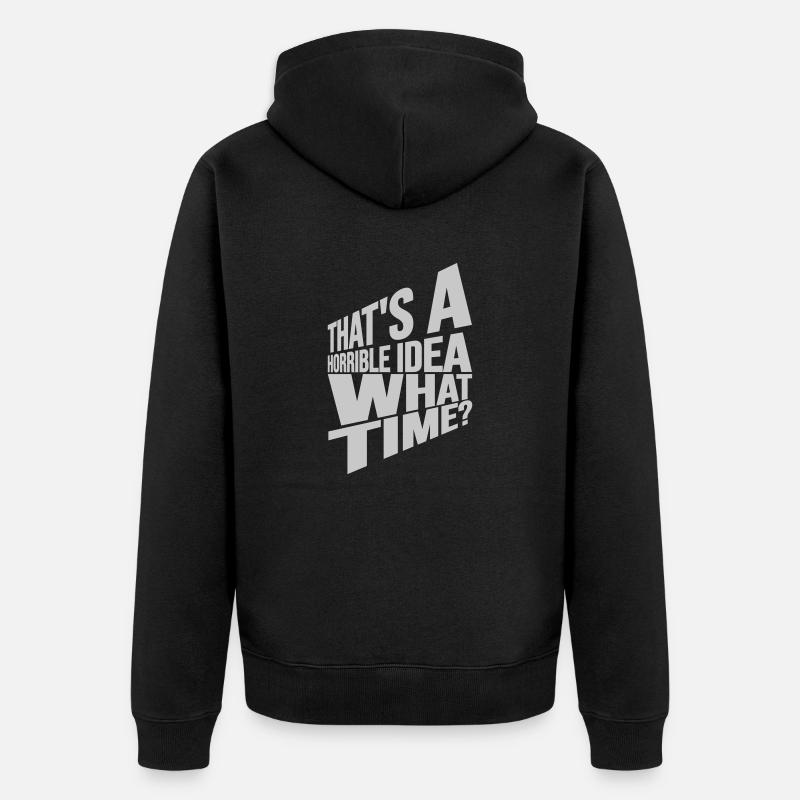 C’est une idée horrible - Veste à capuche bio Premium Unisexe - noir