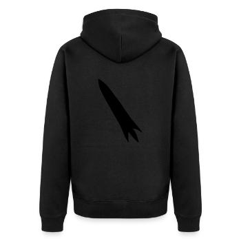 Vecteur de vol spatial spatial de fusée spatiale - Veste à capuche bio Premium Unisexe - noir - Dos - Nico (187cm)