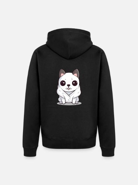 Dokoi the dog - Unisex Premium Organic Zip Hoodie - black