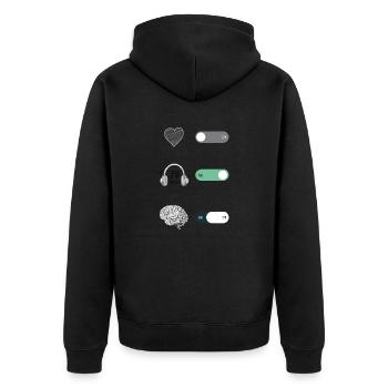 BOUTON MOBILE SYMBOLE SMARTPHONE - Veste à capuche bio Premium Unisexe - noir - Dos - Nico (187cm)