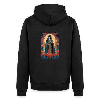 Santa Muerte III - Veste à capuche bio Premium Unisexe - noir - Dos - Nico (187cm)