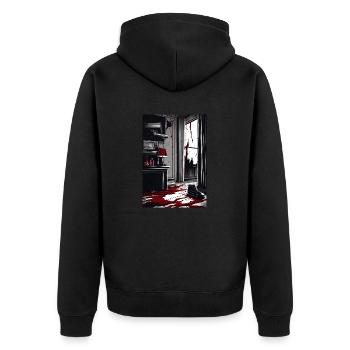 Murder House I - Unisex Premium Organic Zip Hoodie - black - Back - Nico (187cm)