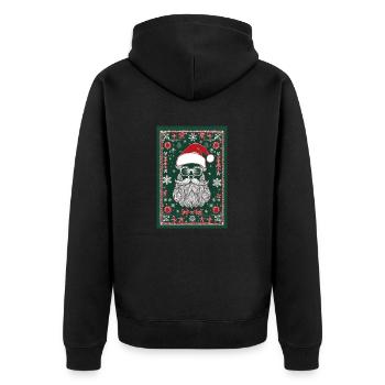 Ugly Christmas I - Unisex Premium Organic Zip Hoodie - black - Back - Nico (187cm)