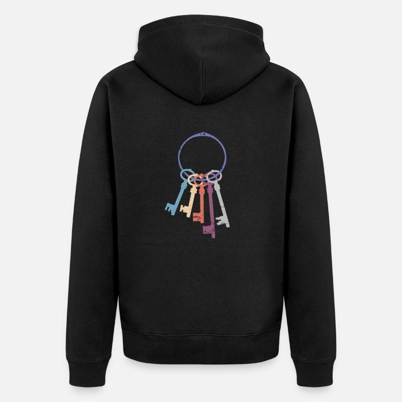 Jeu de clés - Veste à capuche bio Premium Unisexe - noir