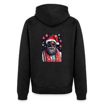 Ugly Christmas III - Unisex Premium Bio Zip Hoodie - Schwarz - Hinten - Nico (187cm)