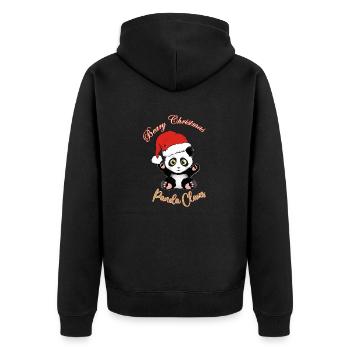 Panda Claus Beary Noël - Veste à capuche bio Premium Unisexe - noir - Dos - Nico (187cm)