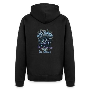 Ice Skating Royalty: Beyond Glass Slippers - Unisex Premium Organic Zip Hoodie - black - Back - Nico (187cm)