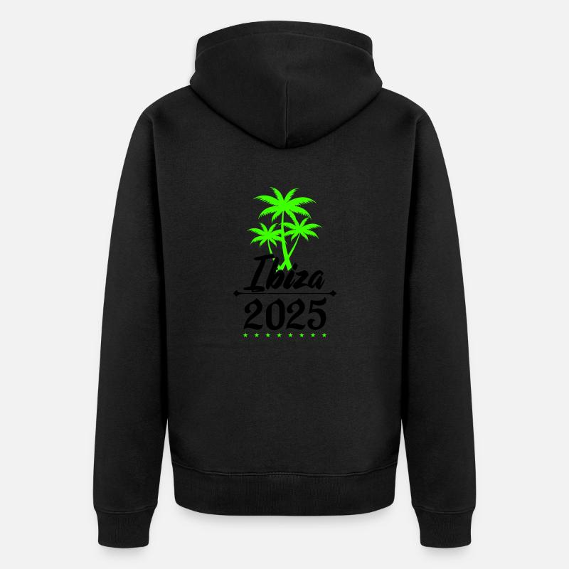 Palmiers d’Ibiza 2025 - Veste à capuche bio Premium Unisexe - noir