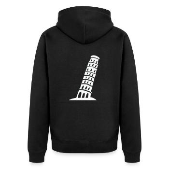 Pise - Veste à capuche bio Premium Unisexe - noir - Dos - Nico (187cm)