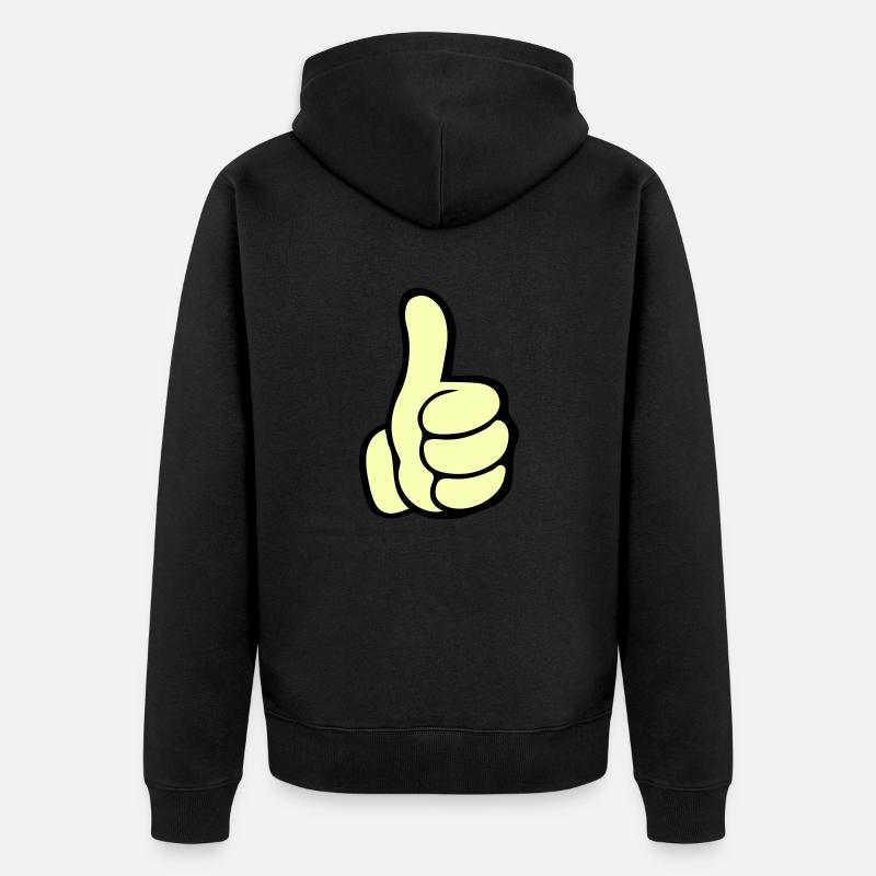 comme main - Veste à capuche bio Premium Unisexe - noir