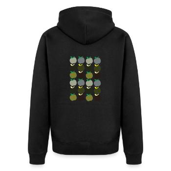 Apple Pattern 2 - Unisex Premium Organic Zip Hoodie - black - Back - Nico (187cm)