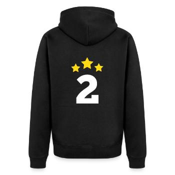 2 ans étoile - cadeau de 2 e anniversaire - Veste à capuche bio Premium Unisexe - noir - Dos - Nico (187cm)