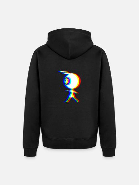 EDM - Alien - Glitch Rave Style - Unisex Premium Organic Zip Hoodie - black