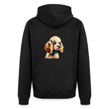 CANICHE - Veste à capuche bio Premium Unisexe - noir - Dos - Nico (187cm)